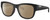 Profile View of Costa Del Mar Caleta Designer Polarized Reading Sunglasses with Custom Cut Powered Amber Brown Lenses in Matte Black Plum Purple Unisex Square Full Rim Acetate 55 mm