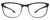 Front View of Columbia C117S Designer Reading Glasses Satin Black Green Rectangular 59mm