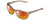 Profile View of Columbia C520S WILDBERRY Designer Polarized Sunglasses with Custom Cut Red Mirror Lenses in Wildberry Pink Brown Frosted Crystal Ladies Oval Full Rim Acetate 58 mm
