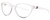 Profile View of NIKE CITY PERSONA DJ Designer Single Vision Prescription Rx Eyeglasses in Clear Crystal Shiny Gunmetal Unisex Oval Full Rim Acetate 57 mm