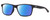 Profile View of NIKE WHIZ EV1160 Designer Polarized Reading Sunglasses with Custom Cut Powered Blue Mirror Lenses in Matte Anthracite Grey White Unisex Rectangular Full Rim Acetate 48 mm