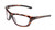 Profile View of Wiley-X Glory Captivate Designer Reading Eye Glasses in Gloss Amber Brown Tortoise Havana Black Silver Ladies Oval Full Rim Acetate 63 mm