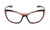 Front View of Wiley-X Glory Captivate Designer Reading Eye Glasses in Gloss Amber Brown Tortoise Havana Black Silver Ladies Oval Full Rim Acetate 63 mm