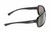 Side View of Wiley-X Mystique Women Oval Designer Sunglasses Black Silver/Polarized Grey 64mm
