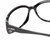 Close Up View of Wiley-X Mystique Designer Reading Eye Glasses with Custom Cut Powered Lenses in Gloss Black Silver Ladies Oval Full Rim Acetate 64 mm