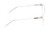 Side View of QUAY Australia Hardwire Mini Designer Progressive Lens Blue Light Blocking Eyeglasses in Clear Crystal Gold Unisex Cat Eye Full Rim Acetate 51 mm