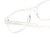 Close Up View of QUAY Australia Hardwire Mini Cat Eye Blue Light Reading Glasses Holographic 51mm