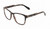 Profile View of QUAY Australia Hardwire Designer Single Vision Prescription Rx Eyeglasses in Amber Brown Tortoise Havana Gold Unisex Square Full Rim Acetate 55 mm