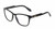 Profile View of QUAY Australia Hardwire Designer Bi-Focal Prescription Rx Eyeglasses in Gloss Black Gold Unisex Square Full Rim Acetate 55 mm