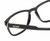Close Up View of QUAY Australia Hardwire Designer Bi-Focal Prescription Rx Eyeglasses in Gloss Black Gold Unisex Square Full Rim Acetate 55 mm