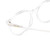 Close Up View of QUAY Australia All Nighter Designer Progressive Lens Prescription Rx Eyeglasses in Clear Crystal Gold Ladies Cat Eye Full Rim Acetate 55 mm