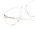 Close Up View of QUAY Australia Blueprint Designer Bi-Focal Prescription Rx Eyeglasses in Clear Crystal Silver Unisex Round Full Rim Acetate 51 mm