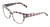 Profile View of Kate Spade AISHA Designer Reading Eye Glasses with Custom Cut Powered Lenses in Tan Purple Plaid Amber Brown Tortoise Havana Ladies Cat Eye Full Rim Acetate 54 mm