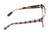 Side View of Kate Spade AISHA Designer Reading Eye Glasses with Custom Cut Powered Lenses in Tan Purple Plaid Amber Brown Tortoise Havana Ladies Cat Eye Full Rim Acetate 54 mm