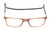 Front View of Calabria SP02 Snap Magnetic Reading Glasses Blue Light Crystal Brown Adjustable Temples Around the Neck Hanging Readers