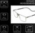 Frame Dimensions View of Calabria SP02 Snap Magnetic Reading Glasses Blue Light Crystal Grey Adjustable Temples Around the Neck Hanging Readers
