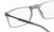 Close Up View of Calabria SP02 Snap Magnetic Reading Glasses Blue Light Crystal Grey Adjustable Temples Around the Neck Hanging Readers