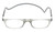 Front View of Calabria SP03 Snap Magnetic Reading Glasses Crystal Grey Front Connect Adjustable Temples Around Neck Hanging Readers