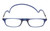 Front View of Calabria SP03 Snap Magnetic Reading Glasses Crystal Blue Front Connect Adjustable Temples Around Neck Hanging Readers