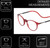 Frame Dimensions View of Calabria SP04 Round Snap Magnetic Reading Glasses Blue Light Crystal Red Adjustable Temples Around Neck Hanging Readers