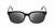 Front View of BCBG BAR104BL Designer Polarized Sunglasses with Custom Cut Smoke Grey Lenses in Gloss Black Silver Unisex Panthos Full Rim Acetate 52 mm