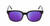 Front View of BCBG BAR104BL Unisex Panthos Polarized Sunglasses in Black Silver 52mm with Purple Mirror Lenses