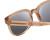 Close Up View of BCBG BAR104BL Unisex Pantho Sunglasses in Brown Crystal 52mm with NON-Polarized Grey Gradient Lenses