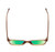 Top View of BCBG BAR104BL Unisex Pantho Polarized Sunglasses in Brown Crystal 52mm with Green Mirror Lenses