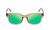 Front View of BCBG BAR104BL Designer Polarized Reading Sunglasses with Custom Cut Powered Green Mirror Lenses in Nude Brown Crystal  Unisex Panthos Full Rim Acetate 52 mm
