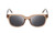 Front View of BCBG BAR104BL Designer Polarized Reading Sunglasses with Custom Cut Powered Smoke Grey Lenses in Nude Brown Crystal  Unisex Panthos Full Rim Acetate 52 mm
