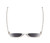Top View of BCBG BAR104BL Designer Polarized Sunglasses with Custom Cut Smoke Grey Lenses in Clear Crystal Glitter Unisex Panthos Full Rim Acetate 52 mm