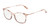 Profile View of BCBG BAR105 Designer Progressive Lens Blue Light Blocking Eyeglasses in Crimson Maroon Red Rose Gold  Unisex Cat Eye Full Rim Acetate 52 mm
