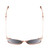 Top View of BCBG BAR105 Unisex Cat Eye Sunglasses in Red Rose Gold 52 mm with NON-Polarized Grey Gradient Lenses