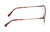 Side View of BCBG BAR302 Cat Eye Semi-Rimless Reading Glasses +1.00 Red Tortoise Crimson 54mm