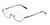 Profile View of BCBG BAR303 Unisex Cateye Semi-Rimless Reading Glasses +1.00 Black Tortoise 55mm