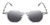 Front View of Reptile Softshell Designer Polarized Sunglasses with Custom Cut Smoke Grey Lenses in Smoke Grey Crystal Tortoise Havana Unisex Octagonal Full Rim Acetate 45 mm