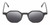 Front View of Reptile Softshell Designer Polarized Sunglasses with Custom Cut Smoke Grey Lenses in Gloss Black Unisex Octagonal Full Rim Acetate 45 mm