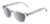 Profile View of Reptile Chelidae Unisex Designer Sunglasses in Grey Crystal 49mm 4 Opt with Custom Cut NON-polarized Grey Gradient Lenses