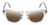 Front View of Reptile Chelidae Designer Polarized Sunglasses with Custom Cut Amber Brown Lenses in Smoke Grey Crystal Unisex Panthos Full Rim Acetate 49 mm