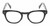 Front View of Reptile Chelidae Designer Progressive Lens Prescription Rx Eyeglasses in Gloss Black Unisex Panthos Full Rim Acetate 49 mm
