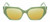 Front View of Reptile Cryptodira Womens Designer Polarized Sunglasses Green Crystal 55mm 4 Opt with Custom Cut Gold Mirror Lenses
