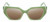Front View of Reptile Cryptodira Womens Designer Sunglasses Green Crystal 55mm 4 Opt with Custom Cut NON-polarized Brown Gradient Lenses