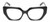 Front View of Reptile Cryptodira Designer Reading Eye Glasses with Custom Cut Powered Lenses in Gloss Black Ladies Butterfly Full Rim Acetate 55 mm