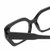 Close Up View of Reptile Cryptodira Designer Single Vision Prescription Rx Eyeglasses in Gloss Black Ladies Butterfly Full Rim Acetate 55 mm