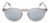 Front View of Reptile Malayemys Women's Designer Polarized Sunglasses Grey Crystal 44mm 4 Opt. with Custom Cut Purple Mirror Lenses