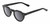 Profile View of Reptile Malayemys Women's Panthos Designer Sunglasses Black 44mm 4 Opt with Custom Cut NON-polarized Grey Gradient Lenses