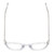 Top View of Reptile Liaochelys Designer Reading Eye Glasses with Custom Cut Powered Lenses in Clear Crystal Silver Unisex Panthos Full Rim Acetate 48 mm