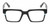 Front View of Reptile Leatherback Designer Single Vision Prescription Rx Eyeglasses in Gloss Black Crystal Blue Unisex Rectangular Full Rim Acetate 52 mm