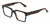 Profile View of Reptile Leatherback Designer Bi-Focal Prescription Rx Eyeglasses in Brown Tortoise Havana Blue Crystal Unisex Rectangular Full Rim Acetate 52 mm