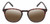 Front View of Reptile Larachelus Designer Polarized Sunglasses with Custom Cut Amber Brown Lenses in Matte Auburn Brown Tortoise Havana Unisex Panthos Full Rim Acetate 50 mm